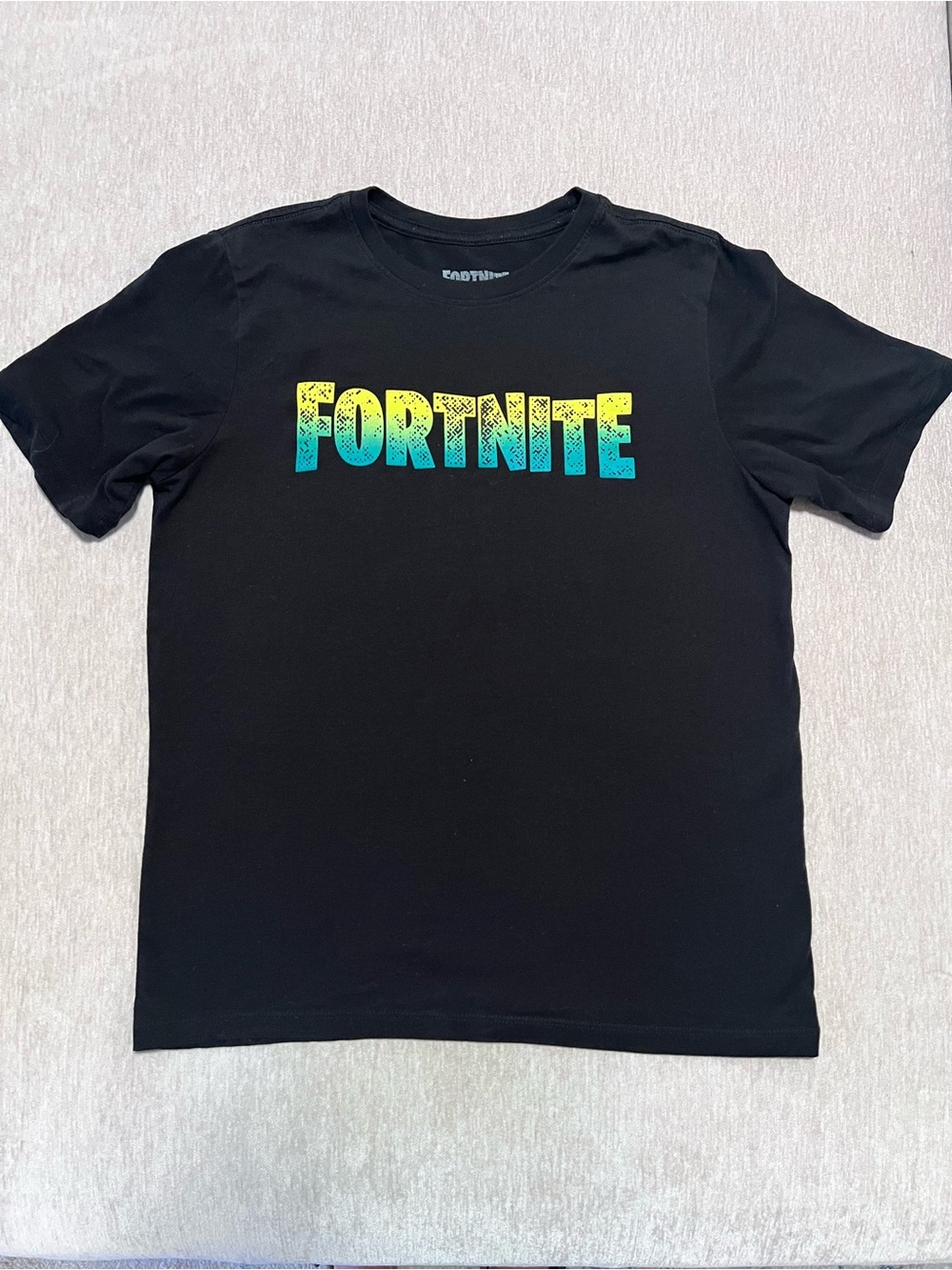 Fortnite Kids' Black Short Sleeve Tee with Ombre Logo